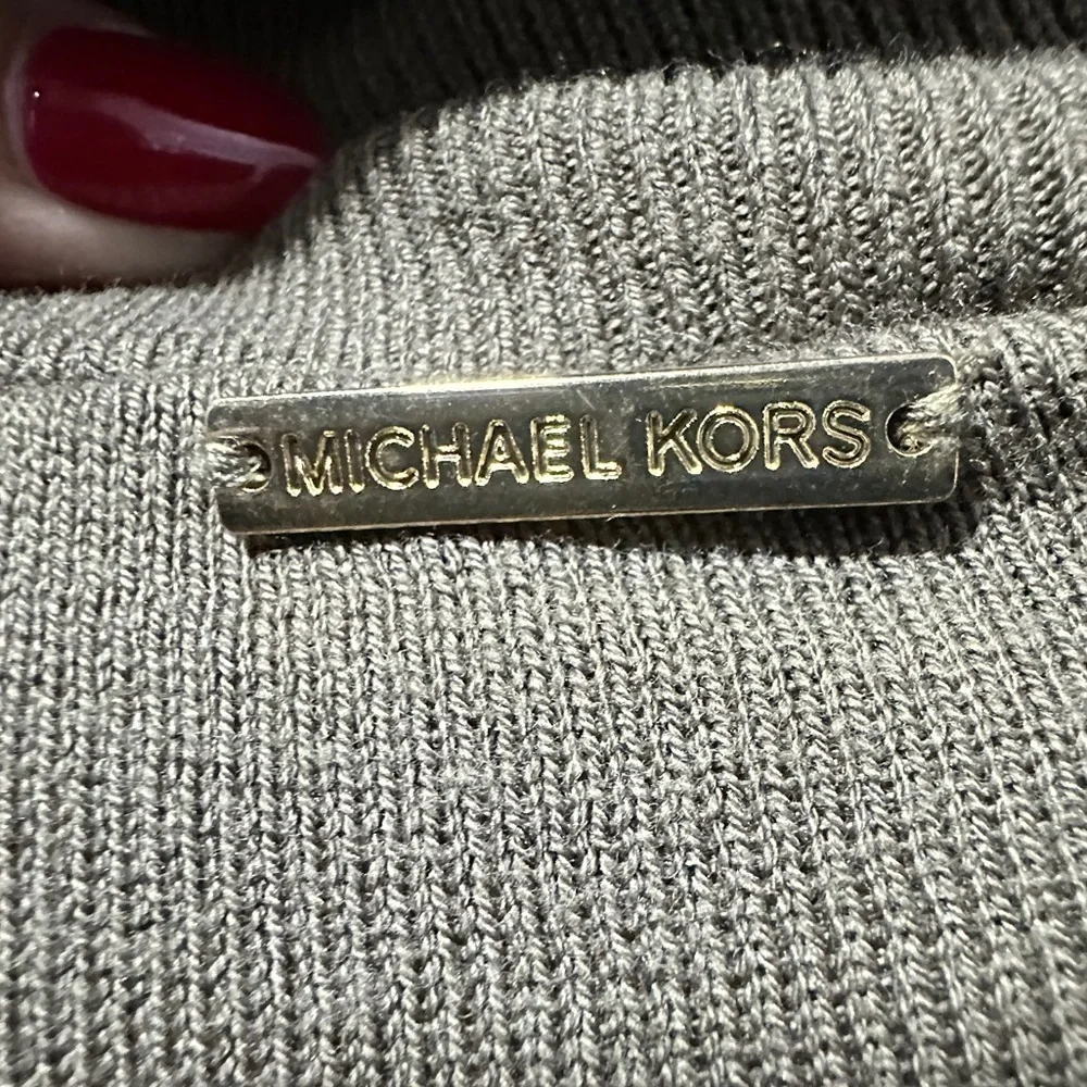Micheal Kors | OLIVE Wool Blend Turtle Neck Dress
